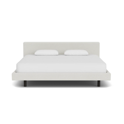 Custom Fabric Bento King Bed - Black Ash Leg