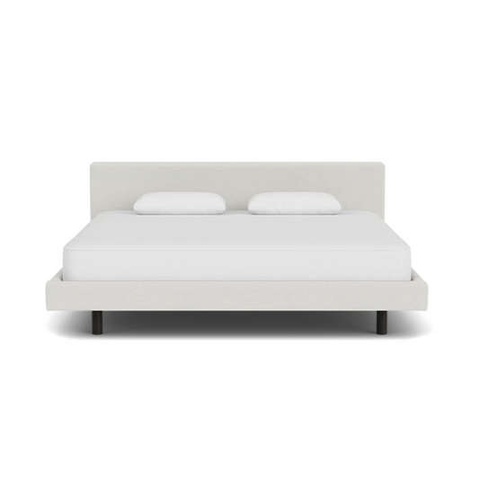 Custom Fabric Bento King Bed - Black Ash Leg