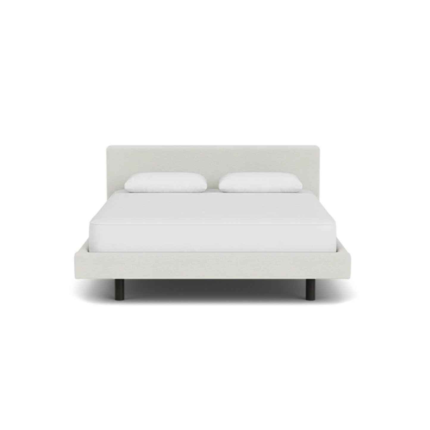 Custom Fabric Bento Queen Bed - Black Ash Leg