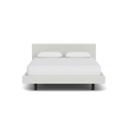 Custom Fabric Bento Queen Bed - Black Ash Leg