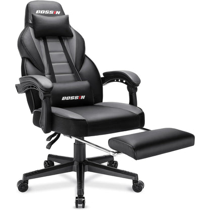 BOSSIN Racing Style Gaming Chair,300 lbs Big and Tall gamer chair High Back Computer Chair