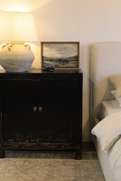 Billie Weathered Black Cabinet