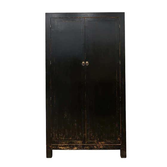 Billie Reclaimed Wood Armoire - Weathered Black