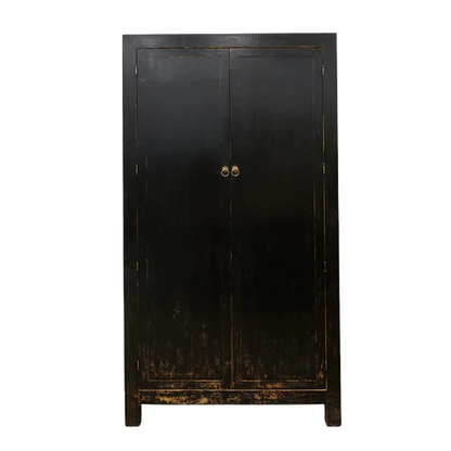 Billie Reclaimed Wood Armoire - Weathered Black