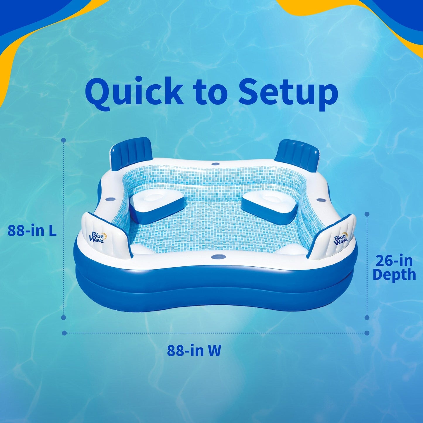 Blue Wave Premier Inflatable Pool with Cover - One-size