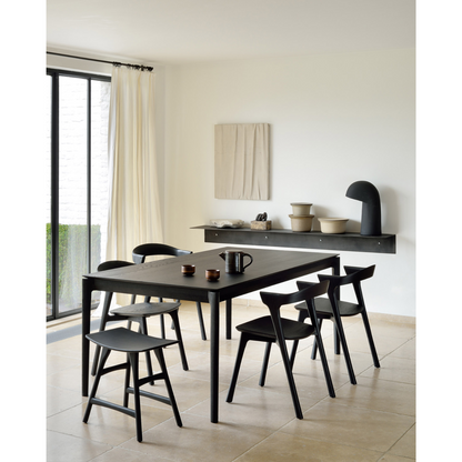 Bok Extendable Dining Table  - Rectangular Oak Black