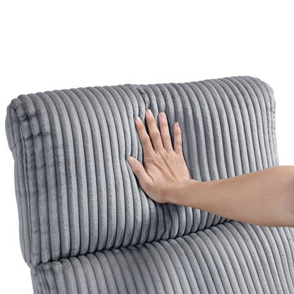 Braidy Corduroy Swivel Glider Manual Reclining Chair