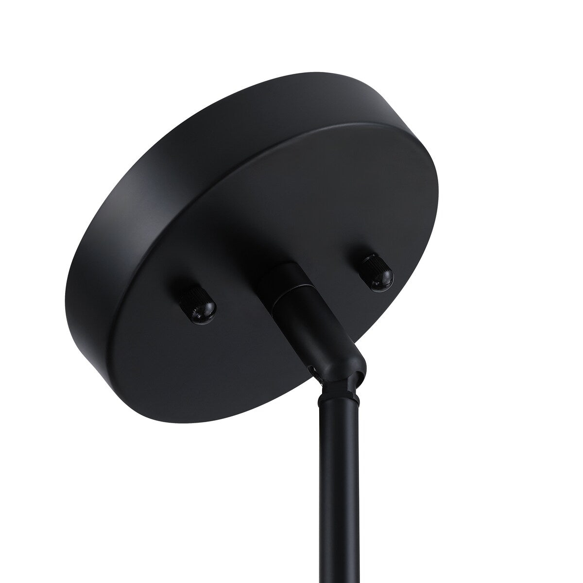 Breaux 4-Light Wood Veneer Drum Chandelier with Black Canopy - 22 in. W