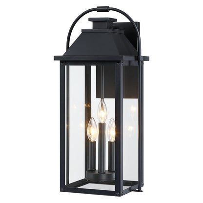 Brits Black Outdoor Wall Lantern Sconce Light