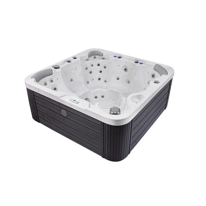 Buenospa Jersey 6 - Person 46 - Jet Hot Tub, Ice White, Gray with Ozone and LED Lights