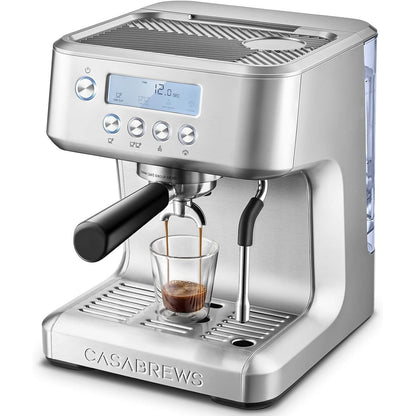 CASABREWS Ultra All in one Espresso Machine with LCD Display,Silver