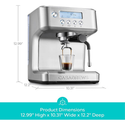 CASABREWS Ultra All in one Espresso Machine with LCD Display,Silver