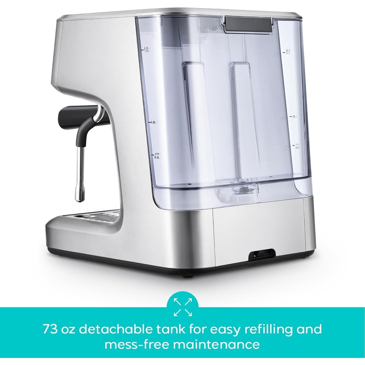 CASABREWS Ultra All in one Espresso Machine with LCD Display,Silver