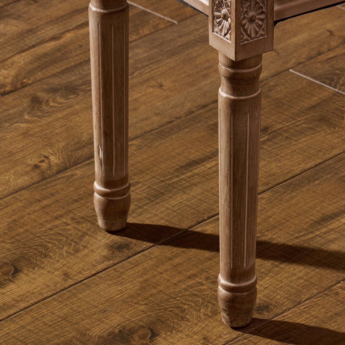 CO-Z French Vintage Upholstered Foot Stool and Vanity Stool