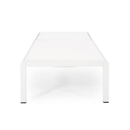 Cape Coral Outdoor Aluminum Chaise Lounge (Set of 2) by Christopher Knight Home - 77.56 D x 25.20 W x 11.80 H