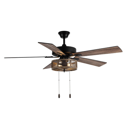 52 Carbon Loft Brushed Metal Farmhouse LED Ceiling Fan