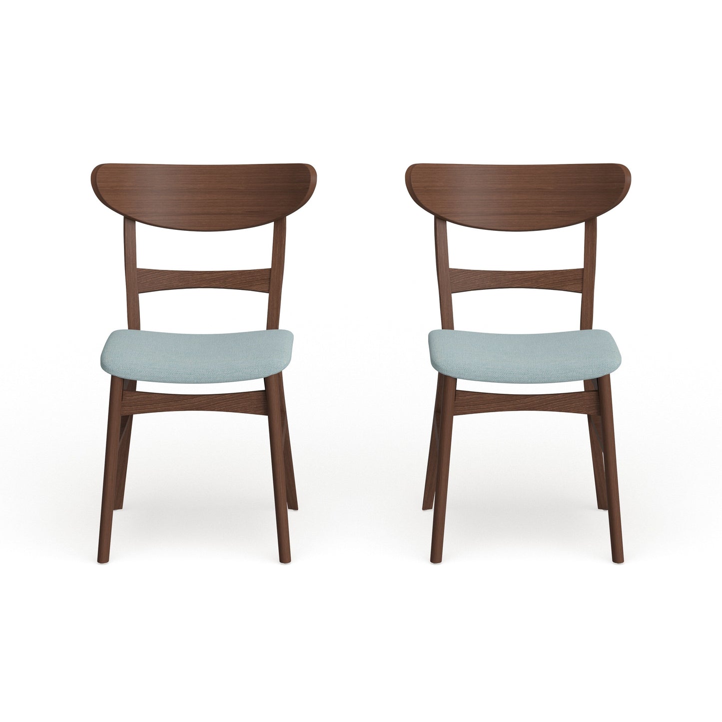 Abrielle Mid-Century Modern Upholstered Rubberwood Dining Chair (Set of 2) by Christopher Knight Home