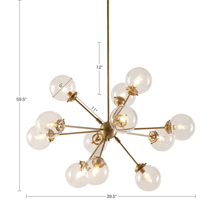 INK+IVY Paige 12-Light Chandelier with Oversized Globe Bulbs
