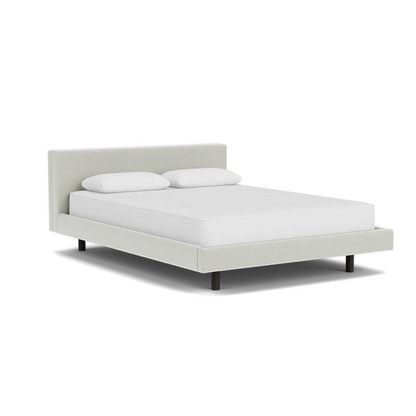 Custom Fabric Bento Queen Bed - Black Ash Leg