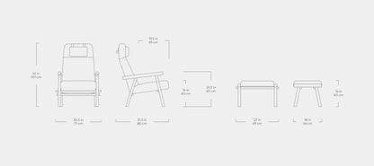 Gus* Modern Labrador Chair & Ottoman