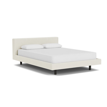 Custom Fabric Bento Queen Bed - Black Ash Leg