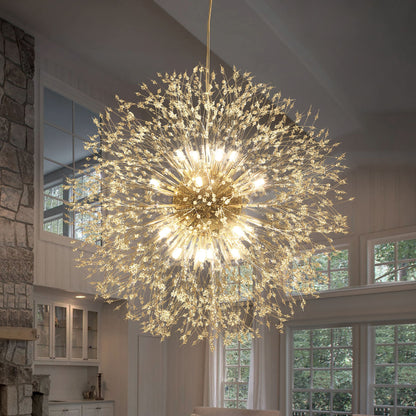 Contemporary 16/20/24-Light Glam Firework Crystal Sputnik Chandelier Dandelion Pendant Light