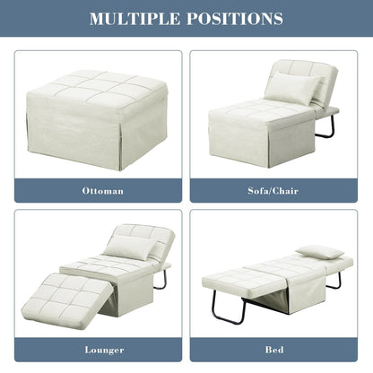Convertible Sofa Bed Sleeper Sofa Chair Couch Folding Ottoman Recliner Chairs for Living Room