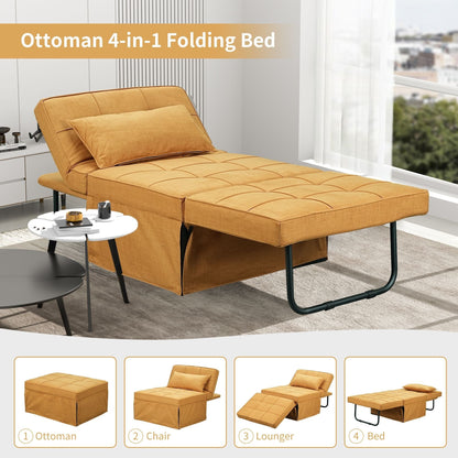 Convertible Sofa Bed Sleeper Sofa Chair Couch Folding Ottoman Recliner Chairs for Living Room