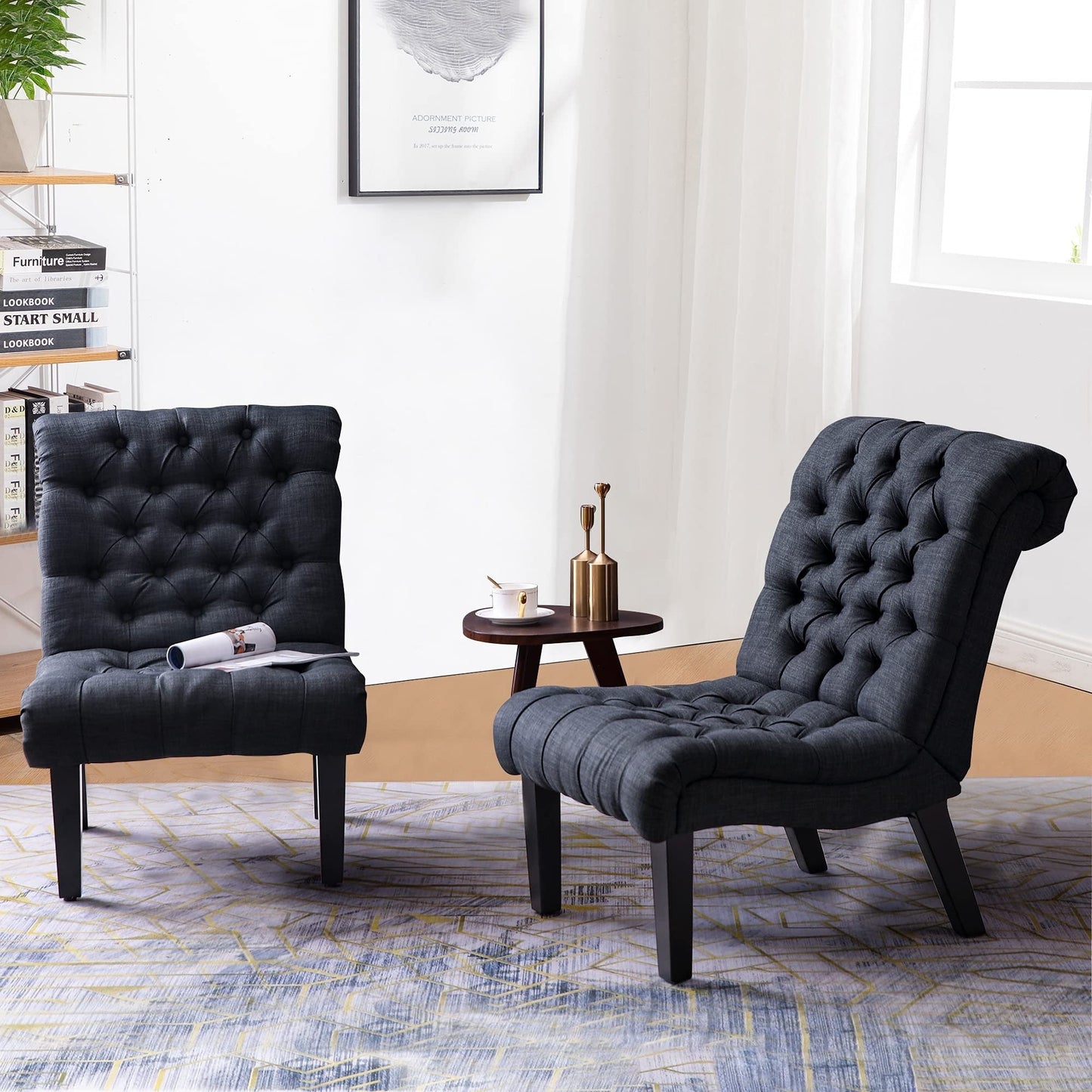 Chaise Lounge Couch Upholstered Accent Chair for Bedroom Living Room Chairs