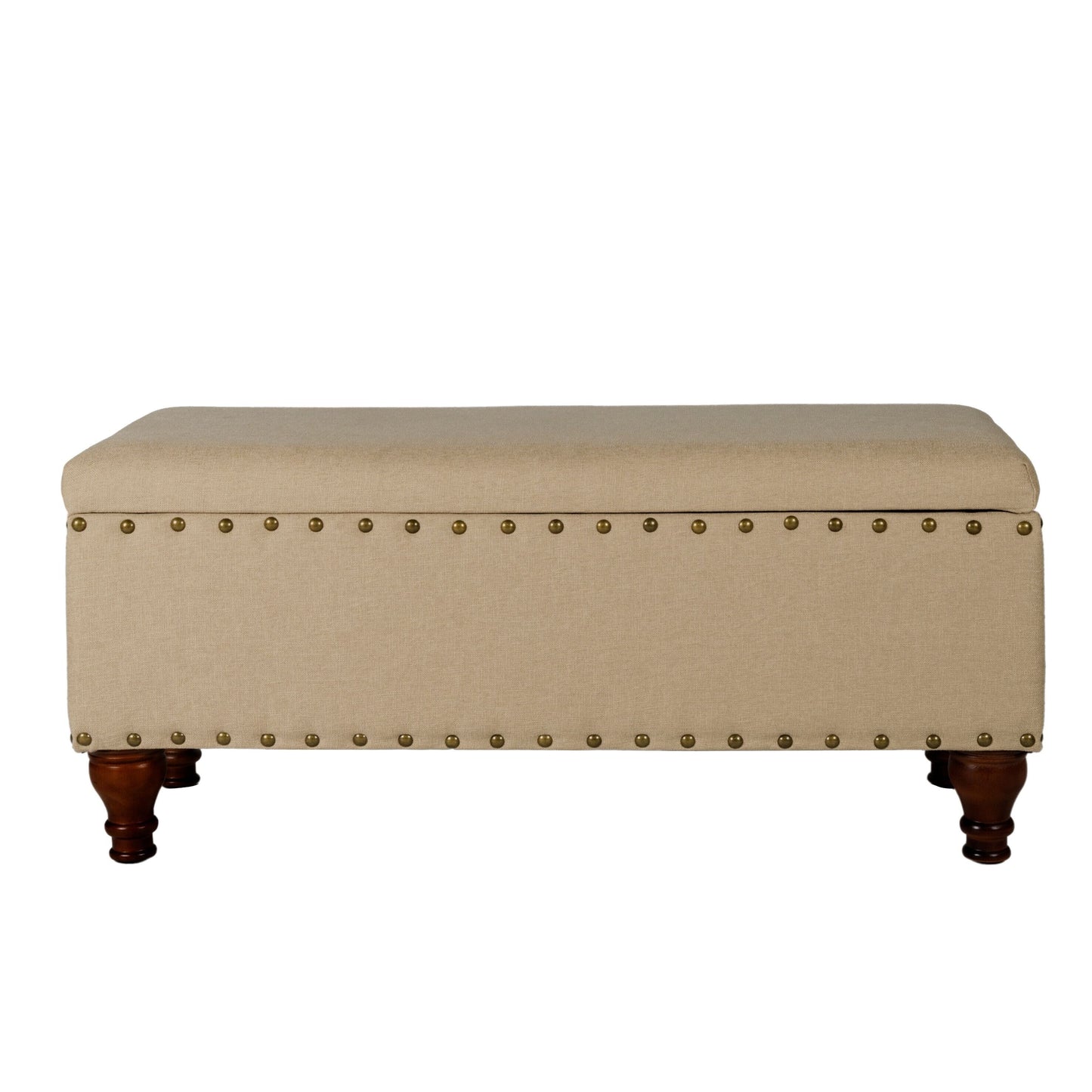 Copper Grove Muscari Upholstered Storage Bench with Nailhead Trim