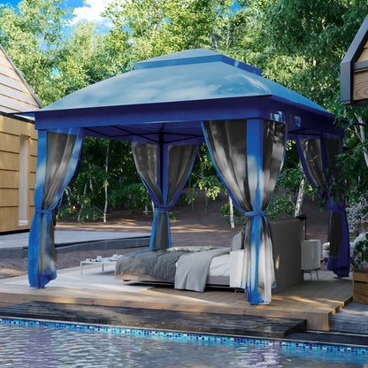 Cozywor 11 ft. x 11 ft. Pop-Up Steel Gazebo with Mosquito Netting