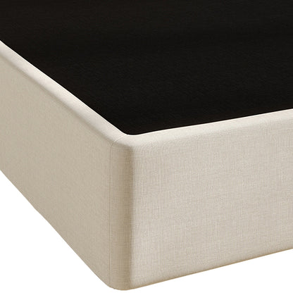 CraftPorch Upholstered Linen Metal Box Spring