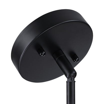 Cynthia 4-Light Black Rattan Drum Chandelier Light - 22''W