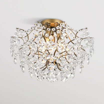 Dalia Elegant Indoor 3-light Crystal Flush Mount