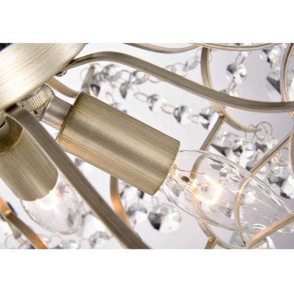 Dalia Elegant Indoor 3-light Crystal Flush Mount