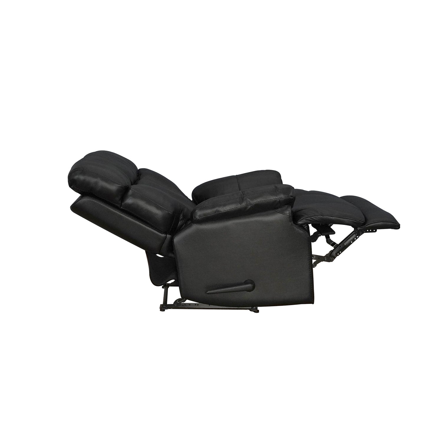 Davin Top Grain Leather Genuine leather Brown Extendable Footrest Manual Recliner