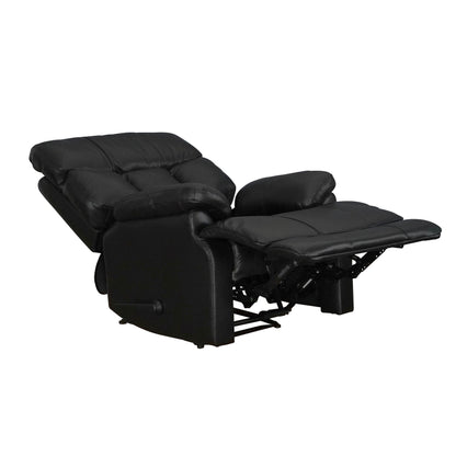 Davin Top Grain Leather Genuine leather Brown Extendable Footrest Manual Recliner