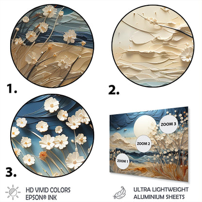 Designart Clouds Prairies Collages VI Modern Metal Wall Art