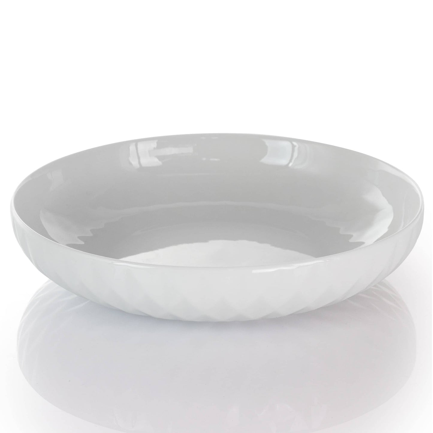 Elama Sienna 18 Piece Stoneware Dinnerware Set in White