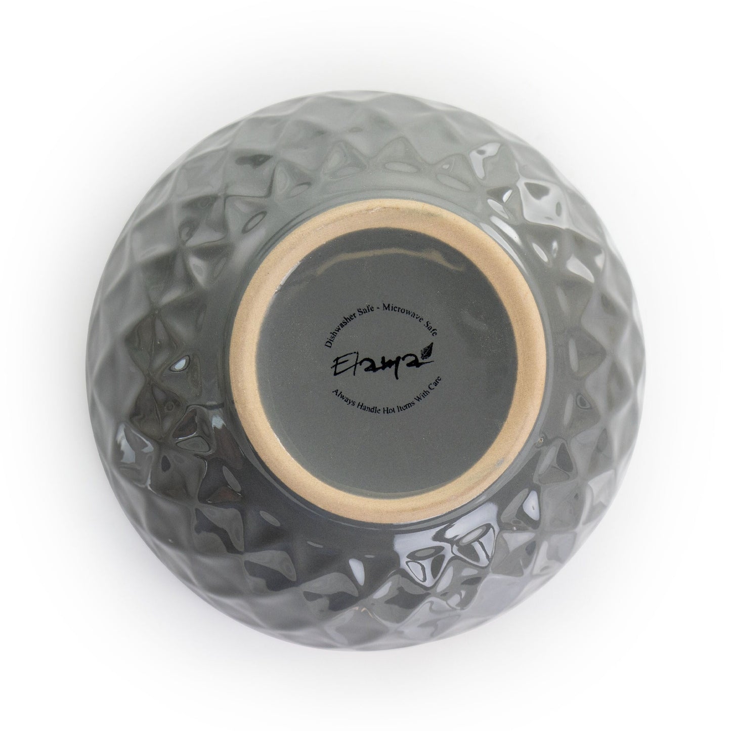 Elama Tahitian Diamond 16 Piece Stoneware Dinnerware Set in Slate