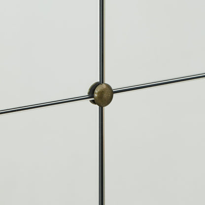 Fantina Antique Silver Paned Wall Mirror by iNSPIRE Q Classic