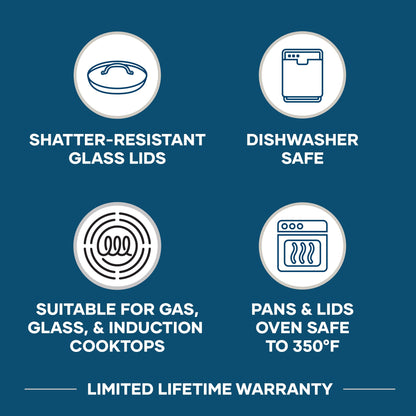 Farberware Brilliance Stainless Steel Cookware Set, 10 Piece