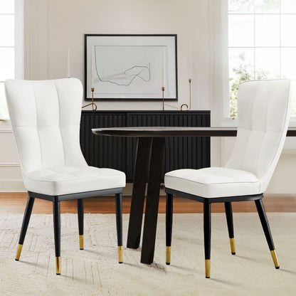 Faux Leather Upholstered Dining Chairs Set of 2/4