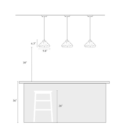 Flyn Modern 1-Light Mercury Glass Kitchen Island Pendant Lights