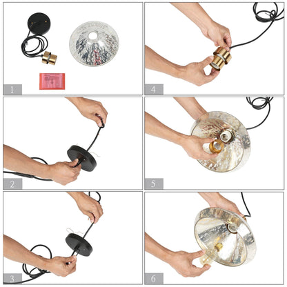 Flyn Modern 1-Light Mercury Glass Kitchen Island Pendant Lights