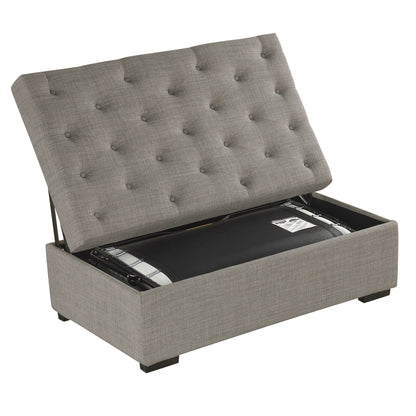 Folding Sofa Bed, 49.6 Ottoman with a Folding Sofa Bed, Convertible Ottoman Sleeper with Memory Mattress and Tufted Design