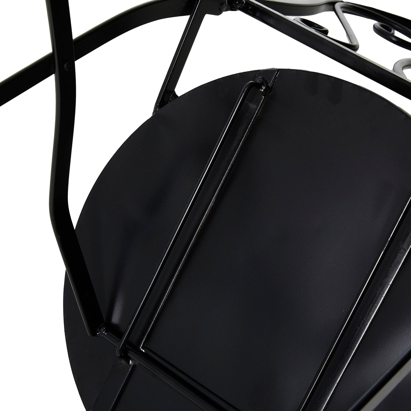 Glitzhome Outdoor Metal Folding Bistro Set 3PCS Patio Table Chairs