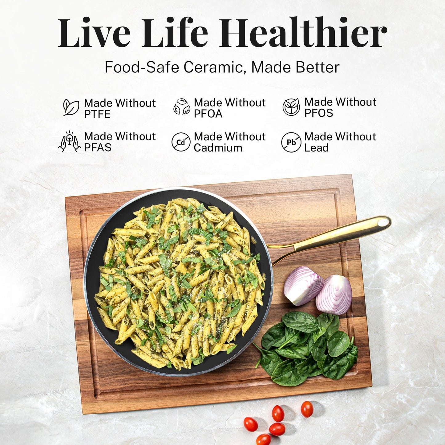 Gotham Steel Black Pots and Pans 15 Piece Ultra Nonstick Ceramic Cookware Set with Utensils