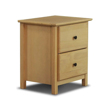 Grain Wood Furniture Shaker 2-drawer Solid Wood Nightstand