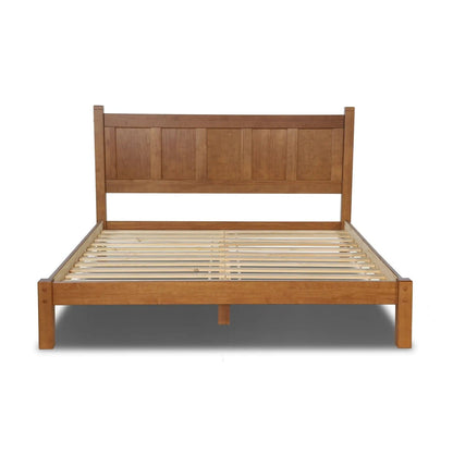 Grain Wood Furniture Shaker Solid Wood Panel Platform Bed